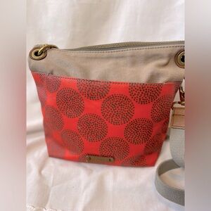 Fossil Handbag Leather and Canvas